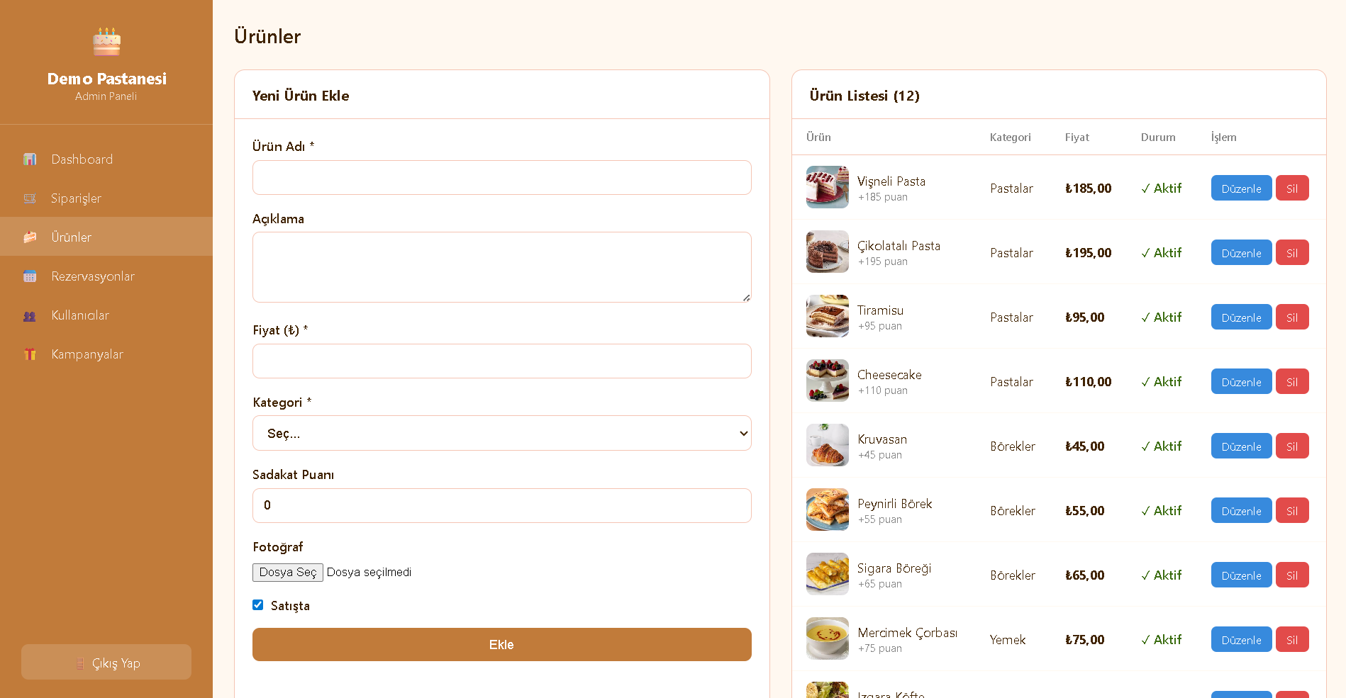 Demo Pastanesi Backend